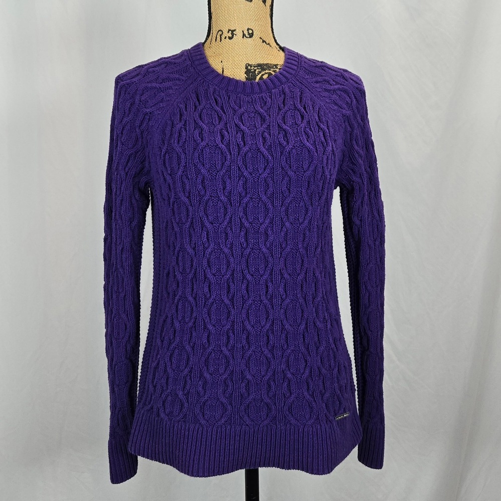 Michael Kors Purple Cable Knit Sweater